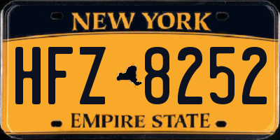 NY license plate HFZ8252