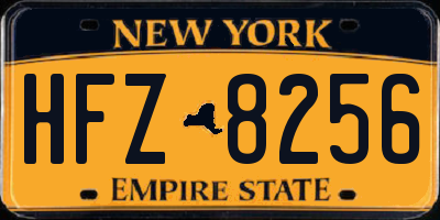 NY license plate HFZ8256