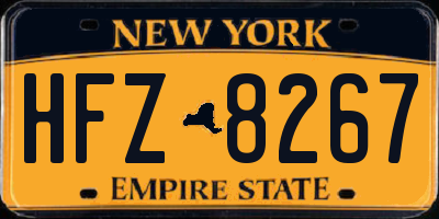 NY license plate HFZ8267