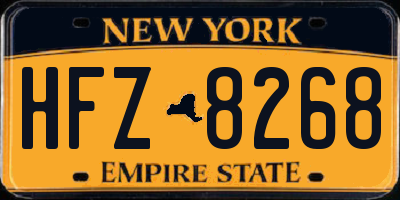 NY license plate HFZ8268