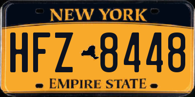 NY license plate HFZ8448