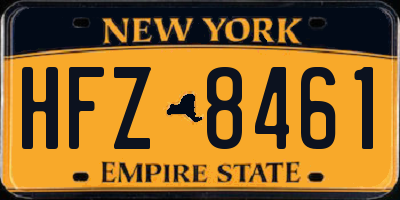 NY license plate HFZ8461