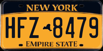 NY license plate HFZ8479