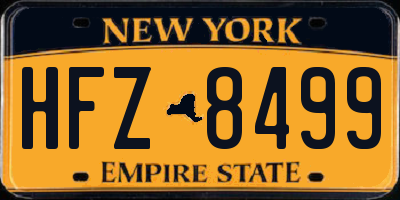 NY license plate HFZ8499