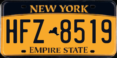 NY license plate HFZ8519