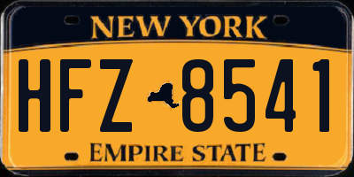 NY license plate HFZ8541