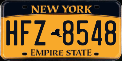 NY license plate HFZ8548