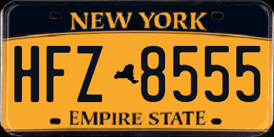NY license plate HFZ8555