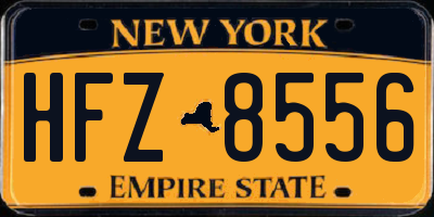 NY license plate HFZ8556