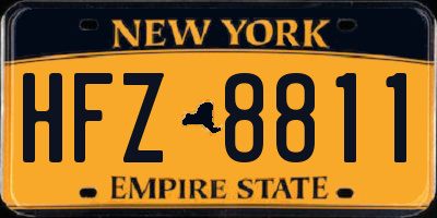 NY license plate HFZ8811