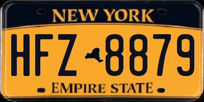 NY license plate HFZ8879