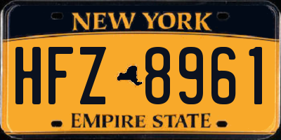 NY license plate HFZ8961
