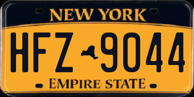 NY license plate HFZ9044