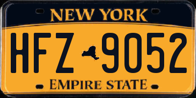 NY license plate HFZ9052
