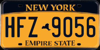 NY license plate HFZ9056