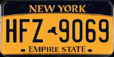 NY license plate HFZ9069