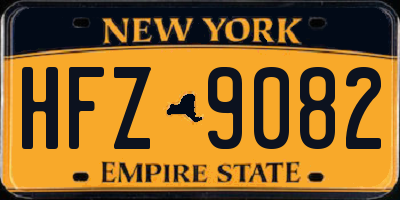 NY license plate HFZ9082
