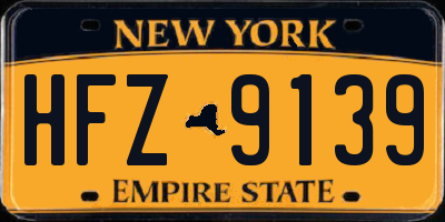 NY license plate HFZ9139