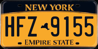 NY license plate HFZ9155