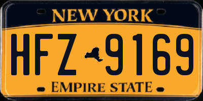 NY license plate HFZ9169