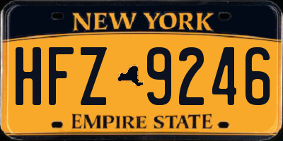 NY license plate HFZ9246