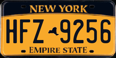NY license plate HFZ9256
