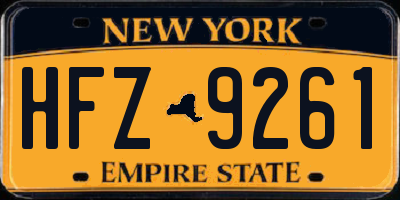 NY license plate HFZ9261