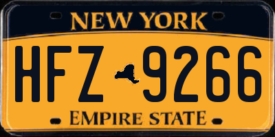 NY license plate HFZ9266