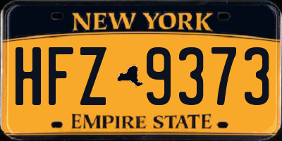 NY license plate HFZ9373