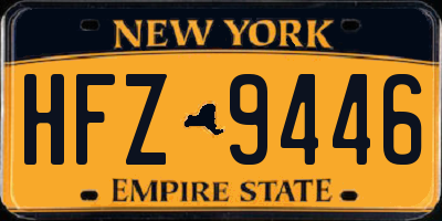 NY license plate HFZ9446
