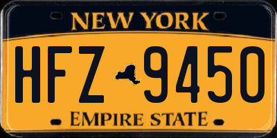 NY license plate HFZ9450