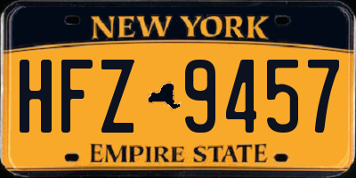 NY license plate HFZ9457