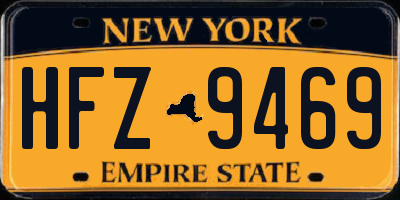 NY license plate HFZ9469