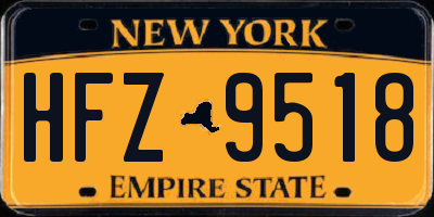 NY license plate HFZ9518