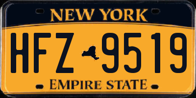 NY license plate HFZ9519