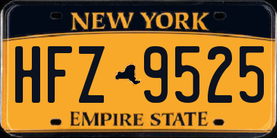 NY license plate HFZ9525