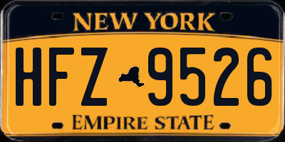NY license plate HFZ9526