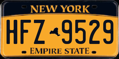 NY license plate HFZ9529
