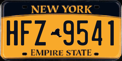 NY license plate HFZ9541