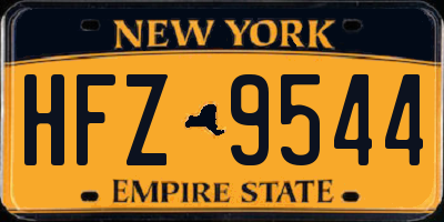 NY license plate HFZ9544