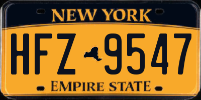 NY license plate HFZ9547