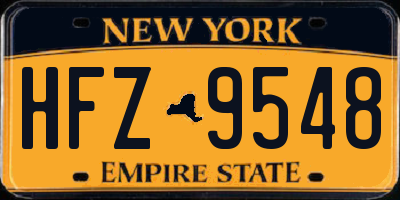NY license plate HFZ9548