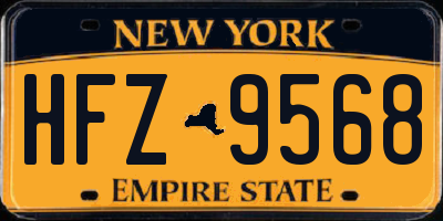 NY license plate HFZ9568