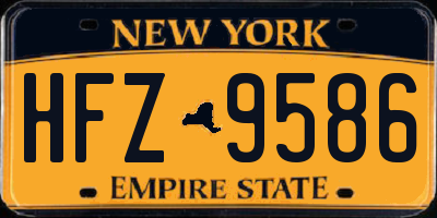 NY license plate HFZ9586