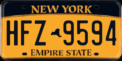 NY license plate HFZ9594