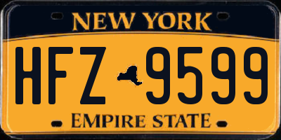 NY license plate HFZ9599