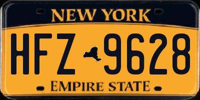 NY license plate HFZ9628