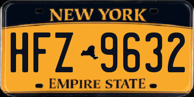 NY license plate HFZ9632