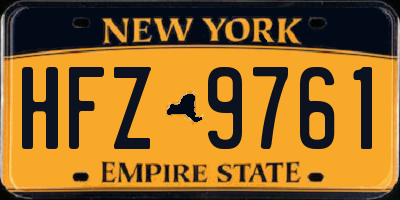 NY license plate HFZ9761
