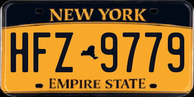 NY license plate HFZ9779